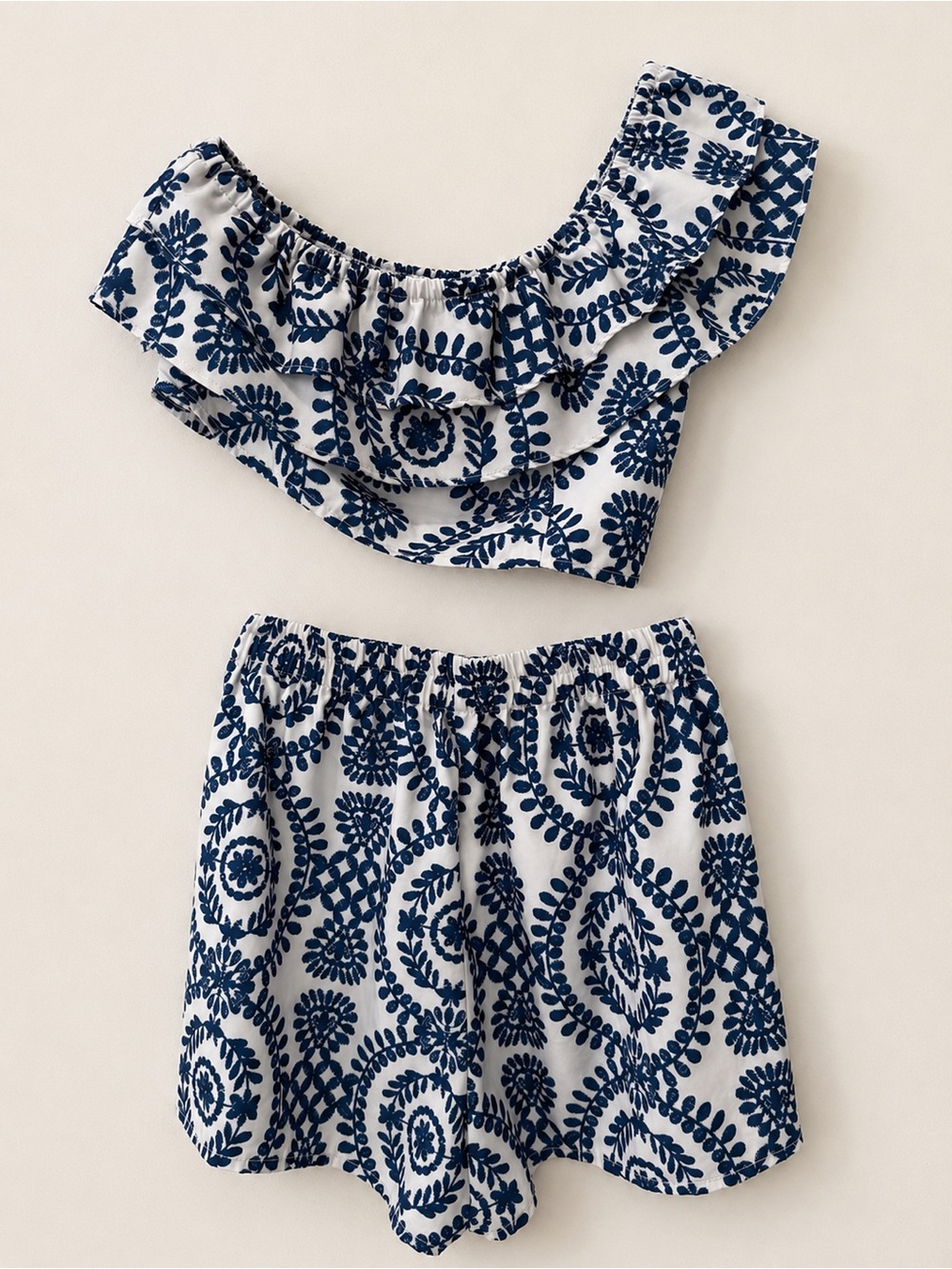 Jason Wu Navy & White Printed Women's set top/shorts